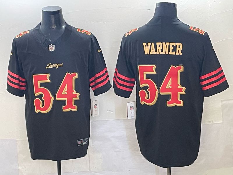 Men Nike San Francisco 49ers #54 Warner black Limited NFL 2025 Jersey 0011->san francisco 49ers->NFL Jersey